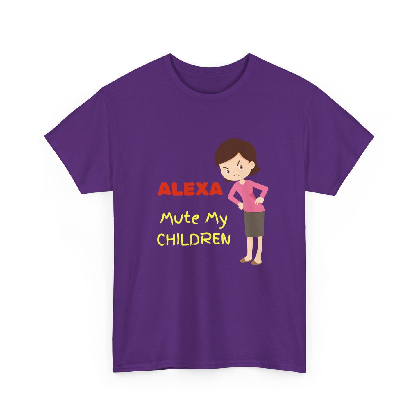 Alexa Mute My Children Unisex Heavy Cotton Tee