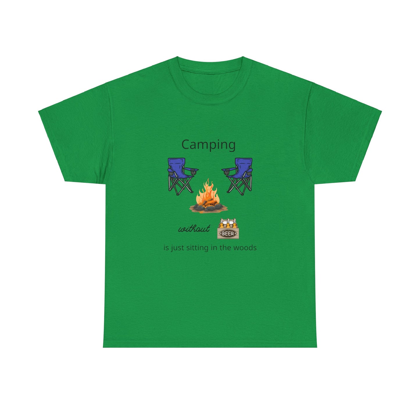 Camping Without Beer Unisex Heavy Cotton Tee