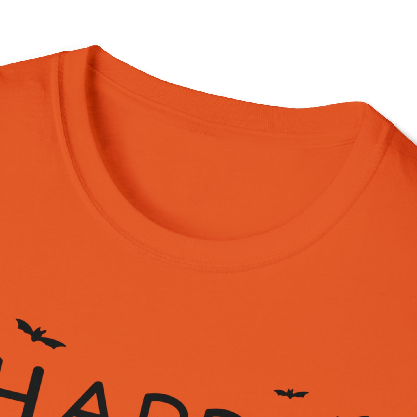 Trick or Treat Spiders and Bats Orange Unisex Softstyle T-Shirt