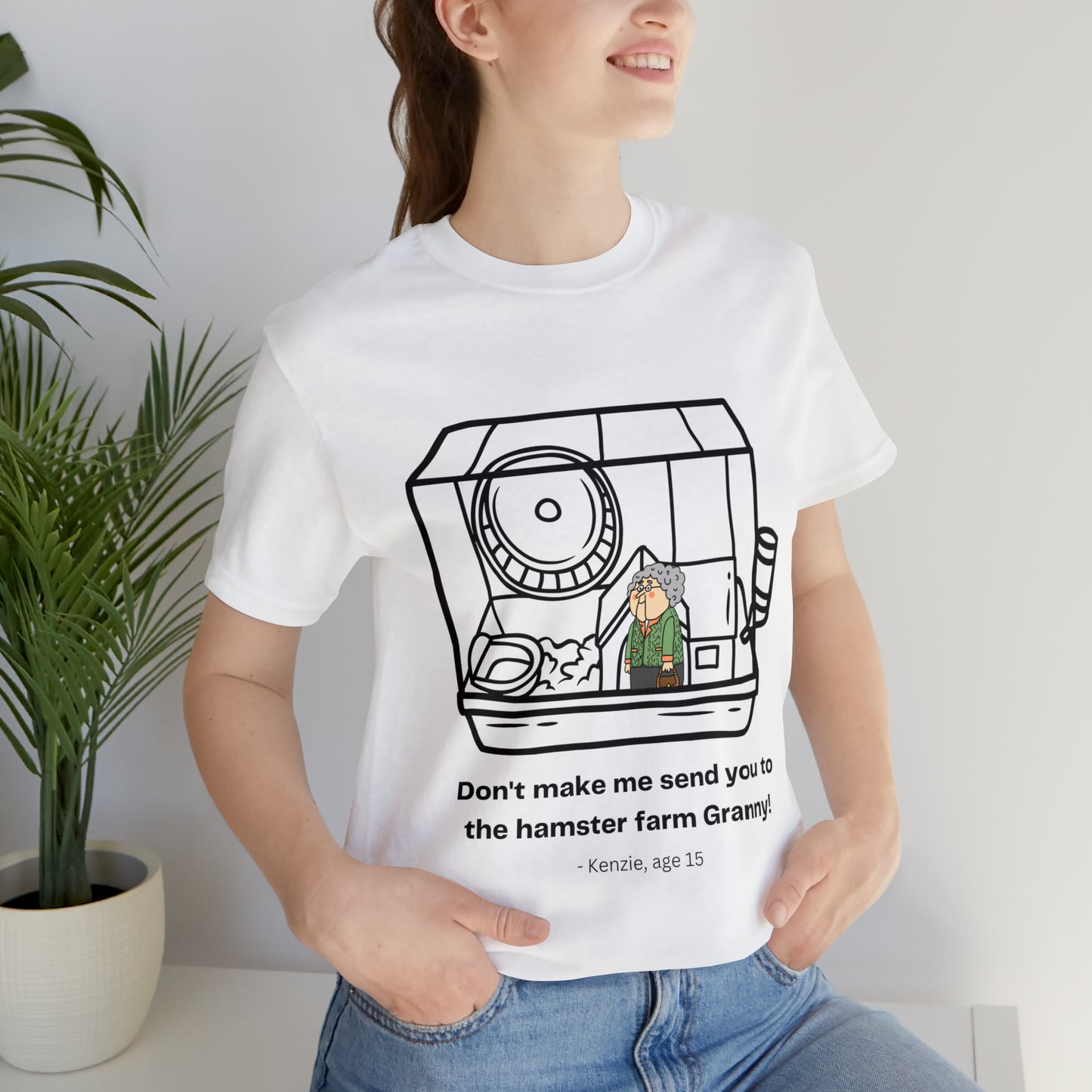 Granny Hamster Farm Unisex Jersey Short Sleeve Tee